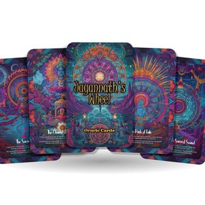 Cartas del Oráculo de la Rueda de Jagannath: Baraja de 22 cartas para un viaje espiritual hindú, protección divina y devoción.