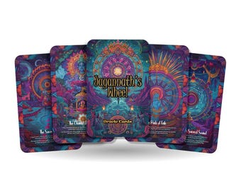 Jagannath's Wheel Oracle Cards – 22 Cards Hindu Spiritual Journey Deck for Divine Protection & Devotion