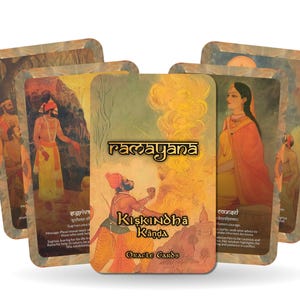 Kiṣkindhā Kāṇḍa Orakelkort - Ramayana 22 Kort - Att förena sig med Hanuman och Sugriva i en strävan efter lojalitet, mod och allians.