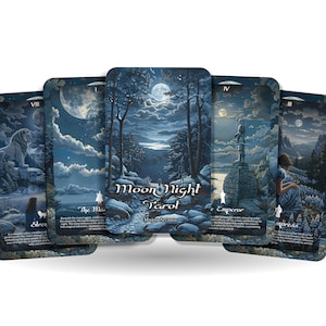 Tarot de la Noche de Luna - Arcanos Mayores - Un viaje espiritual único - Iluminando el alma bajo el resplandor místico de la luna.