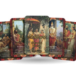 Carte dell'Oracolo Shanti Parva - Mahabharata 22 Carte - Trovare pace, saggezza e governo dopo il tumulto della battaglia. Oracolo Mahabharata