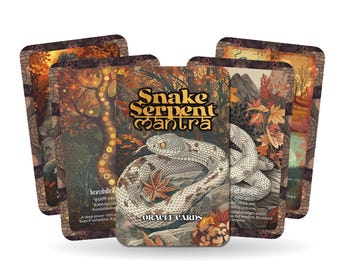 Snake Serpent Mantra – A Kundalini Awakening Oracle Deck – 22 Oracle Cards – Transformation Through Sacred Power