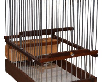 PawHut Vogelkäfig Vogelbauer Vogelvolier Mit Ablage, Bodenwanne, Rollen, Stahl, 94 X 57 X 153 Cm