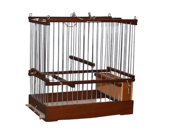 Cage chantante Cage à oiseaux Constructeur d'oiseaux Cage d'entraînement Transport Cage en bois Chardonneret