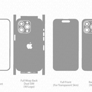 VecRas iPhone 14 Pro Skin Template Vector 2022