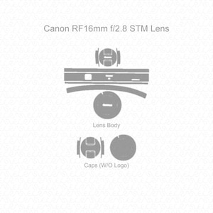 Modello CutFile per obiettivo Canon RF 16 mm f2.8 STM 2021