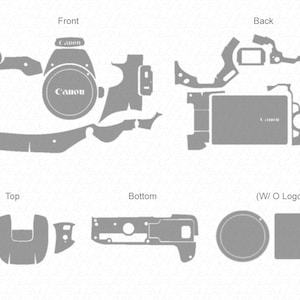 Canon EOS 200D Skin Vector Template