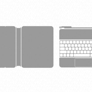 Apple Magic Keyboard For iPad Pro 12.9 Skin Template Cut File 2020