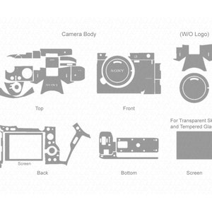 Sony Alpha A7 III Mirrorless Digital Camera (2018) Skin Vector Template