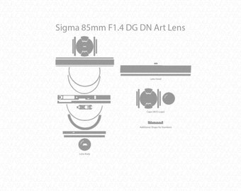 Sigma 85mm F1.4 DG DN (Sony) Art Lens Skin Template Vector 2020