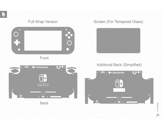 Nintendo Switch Lite 19 Vector Cut File Template Etsy