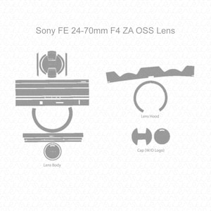 Sony FE 24-70mm F4 Lens Skin Template Vector 2013