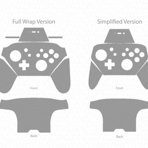 Switch Pro Controller Skin Decal CutFile Template