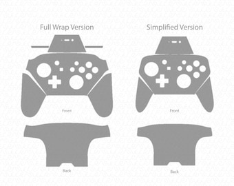 Switch Pro Controller Vector Cut File Template