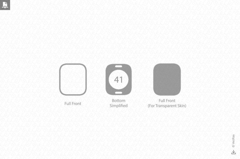 Apple Watch Series 7 41mm Skin Template Vector 2021 Etsy