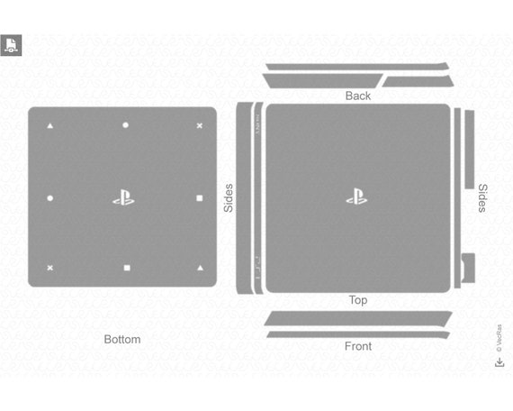 Download Plantilla De Archivo De Corte Vectorial Sony Ps4 Slim Gaming Etsy