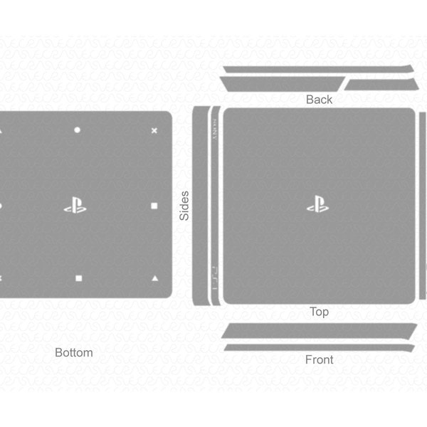 Sony PS4 Slim Gaming Console (2016) Vector Cut File Template