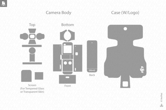 DJI Osmo Pocket 2 Gimbal Skin Template Vector 2021 Etsy
