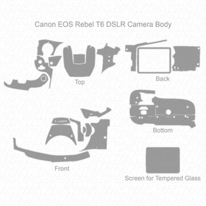 Canon EOS Rebel T6 – 1300D Camera Skin Template Vector 2016