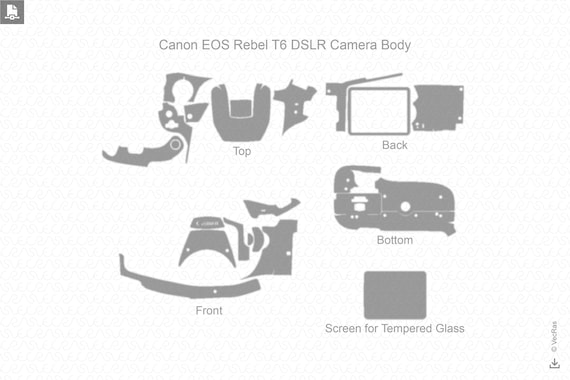 Canon EOS Rebel T6 – 1300D Camera Skin Template Vector 2016