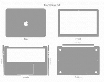 MacBook Air 13 Skin Template Vector 2010-2017