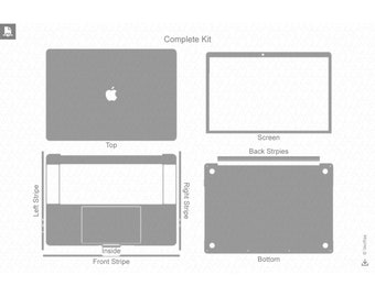 MacBook Pro 15” (2016-17) A1707 Skin Template Cut File
