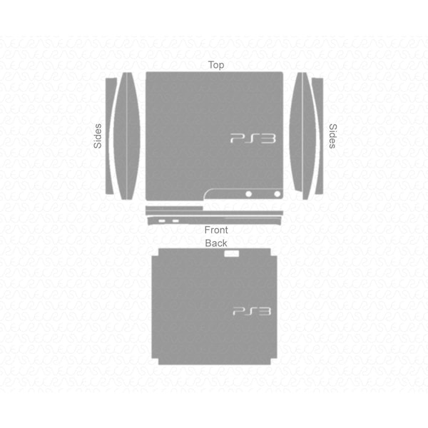 Sony PS3 Slim Gaming Console (2012) Vector Cut File Template