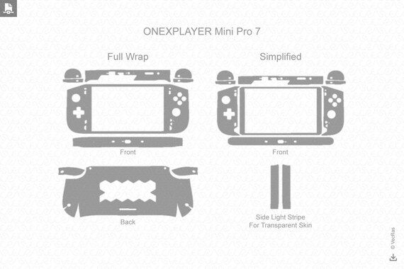 ONEXPLAYER Mini Pro 7 Console 2022 Skin Decal Cutfile