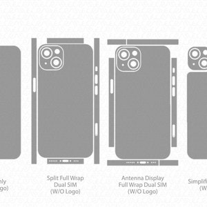 VecRas iPhone 14 Skin Template Vector 2022