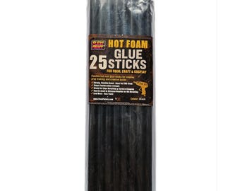 Black Hot Melt Glue Gun Sticks 12mm x 300mm Flexible Craft Adhesive Cosplay