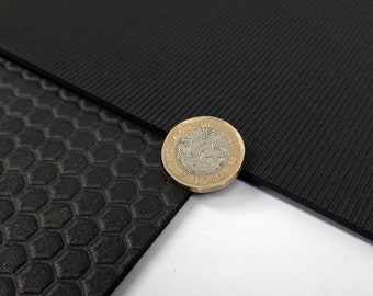 Hexagon Embossed Textured  Foam 65*kg density 3mm - for easy Enhanced Detailing on Cosplay Costumes & Props