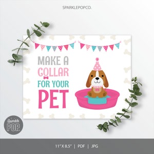 Puppy Adoption, Make a collar for your pet Sign, Digital Files, INSTANT DOWNLOAD 0003