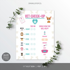 Puppy Birthday Party, Adopt a Pet, Vet Check-up, Animal Hospital, Instant Download