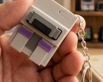 Super Nintendo Inspired Retro 16-Bit Console Sensory Fidget Keychain