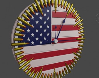 Patriot Clock STL Model For 3D Printing