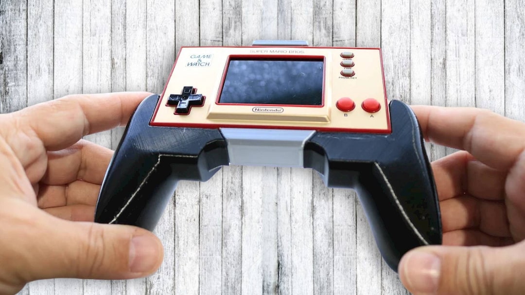 Game & Watch Comfortable Grip and Shell - Best Ergonomics - 3D