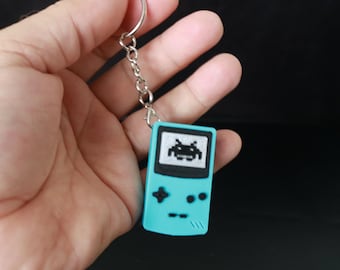 Game Boy Inspired Miniature Retro Handheld Console Keychain - 3D Printed PLA