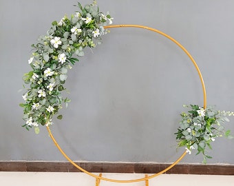 Golden Circular Arch Stand: Wedding, Birthday, Celebrations (3/5/6.5ft)