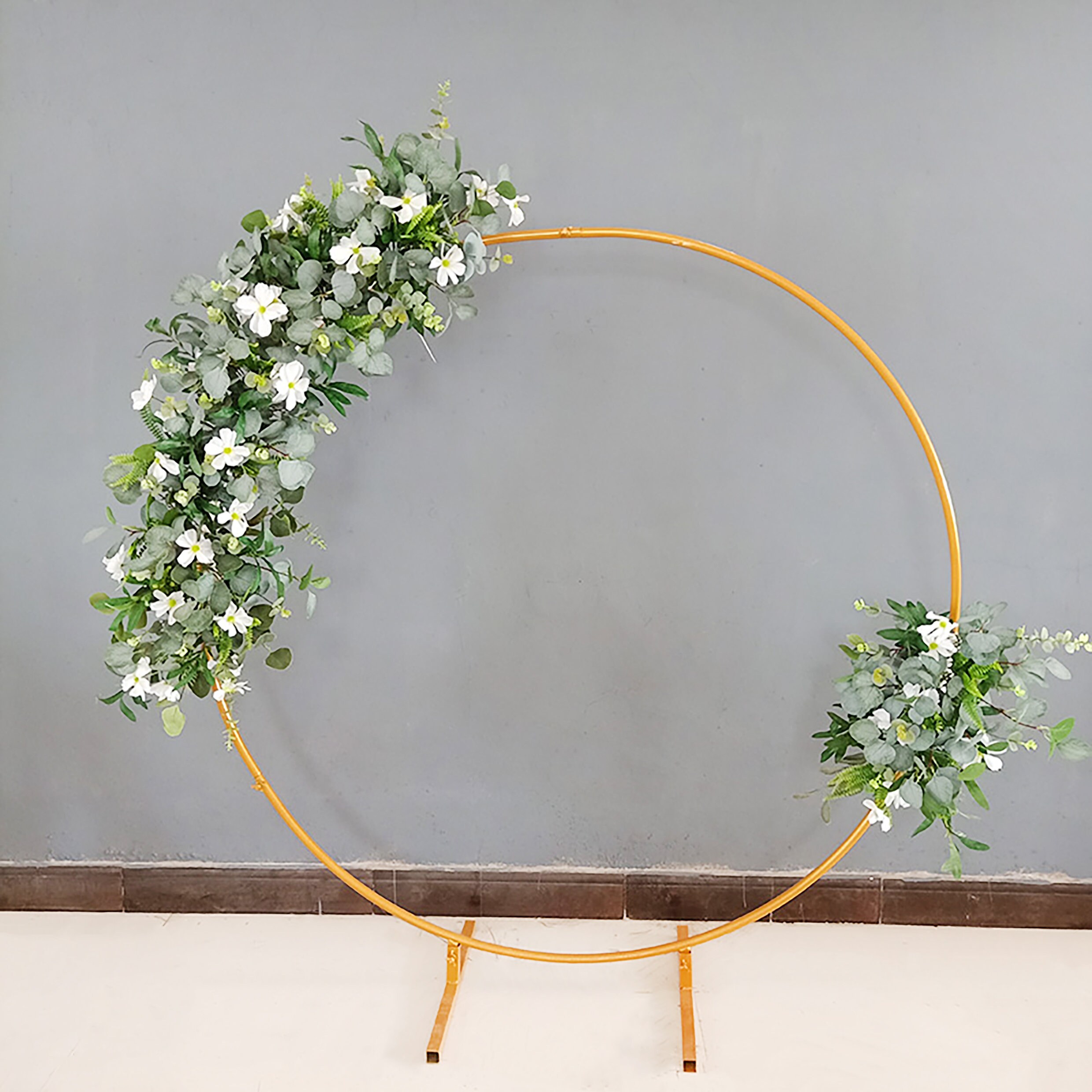 6.5ft Golden Circular Arch with Stands Metal Hoop for Balloon Etsy