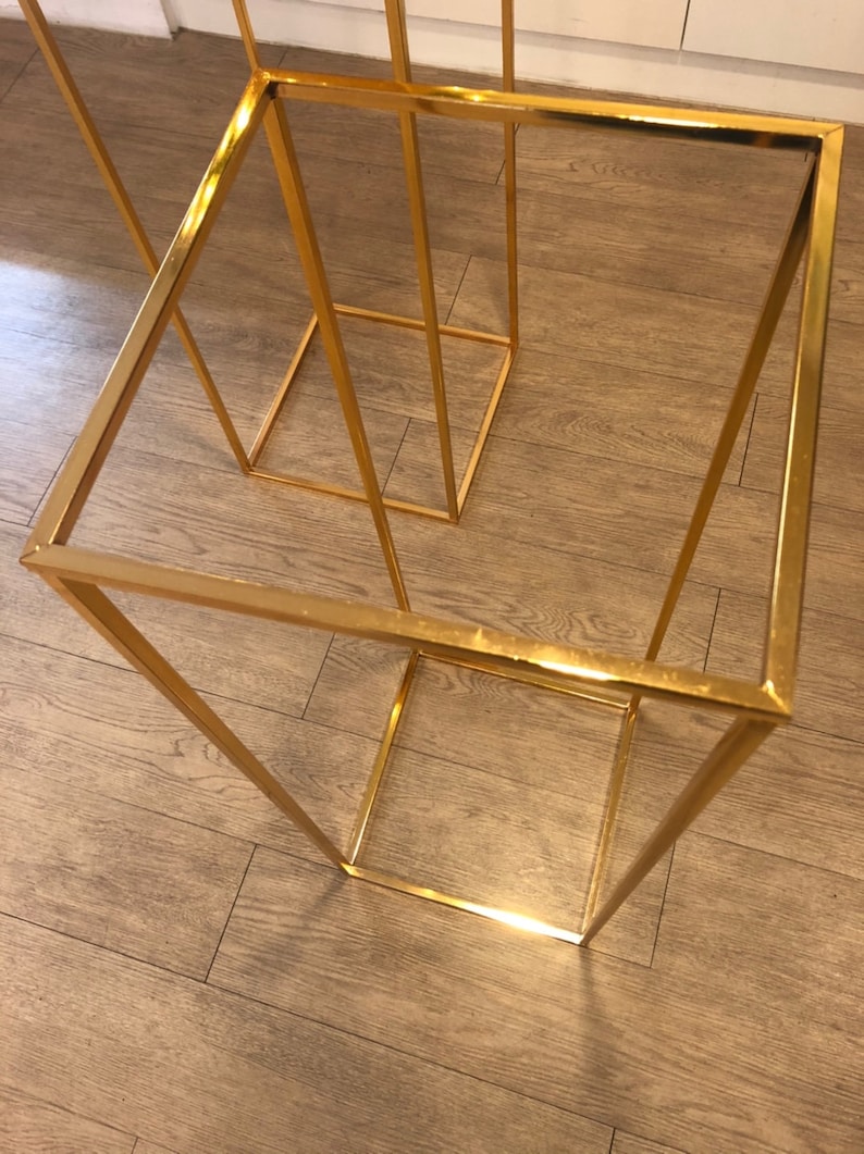 Tall Gold Metal Flower Stand Vase Set for Wedding Party Etsy