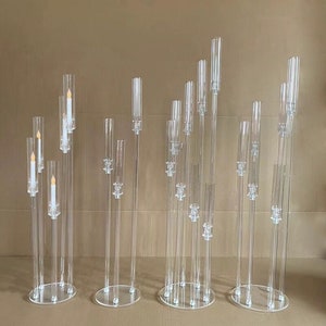Wedding table centerpieces decoration acrylic candle holder acrylic candlesticks party decor