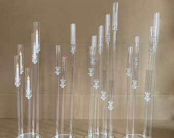 Wedding table centerpieces decoration acrylic candle holder acrylic candlesticks party decor