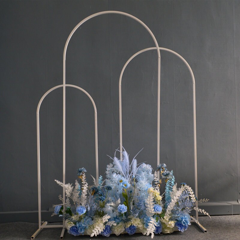 White Half Circle Rectangular Arch Semi Circle for Flower Arrangement…