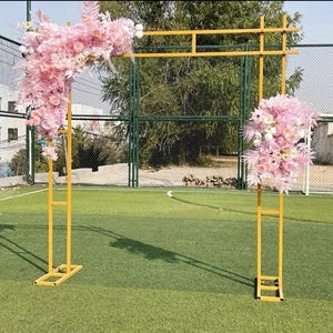 Arco nuziale in ferro battuto per decorazioni nuziali, doppio palo, arco quadrato, portafiori, cornice quadrata per esterni, sfondo per feste, decorativo