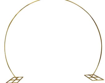 Extra Large Gold Plated Circle Arch: Wedding Backdrop Decor