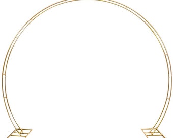 Arco circular grande chapado en oro: Decoración para bodas, arreglos florales y globos