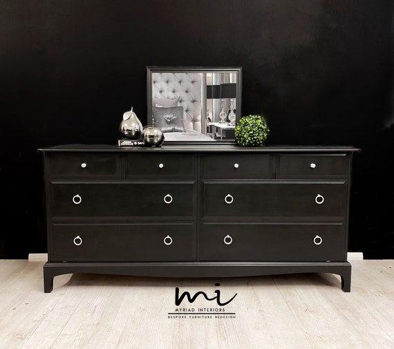 SOLD Commissions Available Refurbished Vintage Stag Minstrel Captains Chest of Drawers, Black, Dresser, Extended Large Sideboard Mid Century - Etsy SOLD Commissions Available Refurbished Vintage Stag Minstrel Captains Chest of Drawers, Black, Dresser, Extended Large Sideboard Mid Century - Etsy