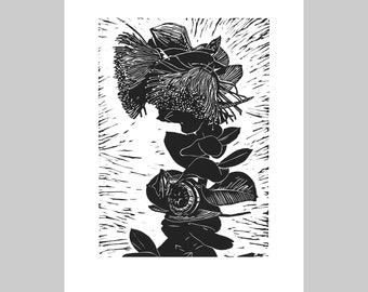 Eucalyptus III, Australian Native, Limited Edition, Linocut Print, Handmade Unframed Plant Art, Original Artwork, Flora, Nature, Gift, Bold