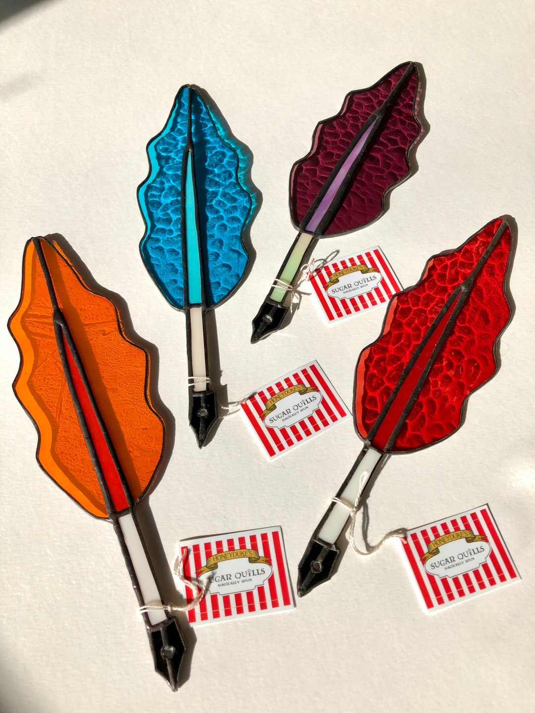 Harry Potter Stained Glass Candy Honeydukes Sugar Quills HP Halloween Decor Magical Fantasy