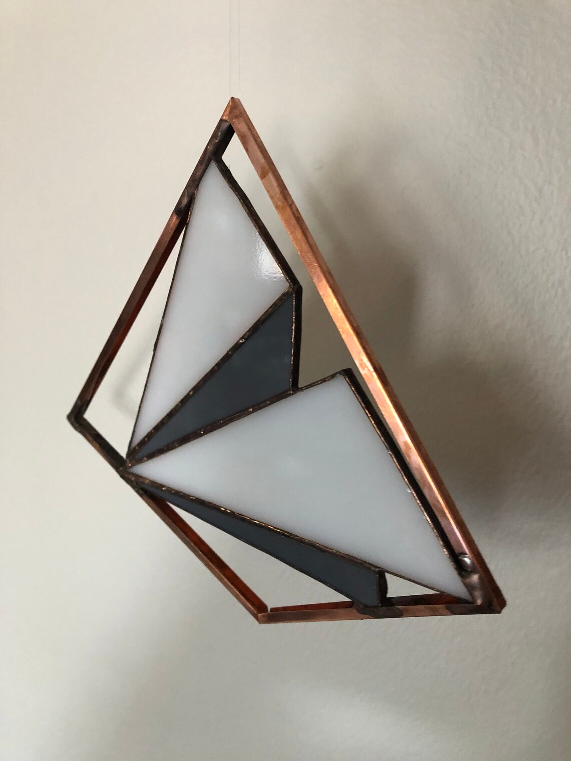 Custom Stained Glass Origami Paper Plane Design Etsy